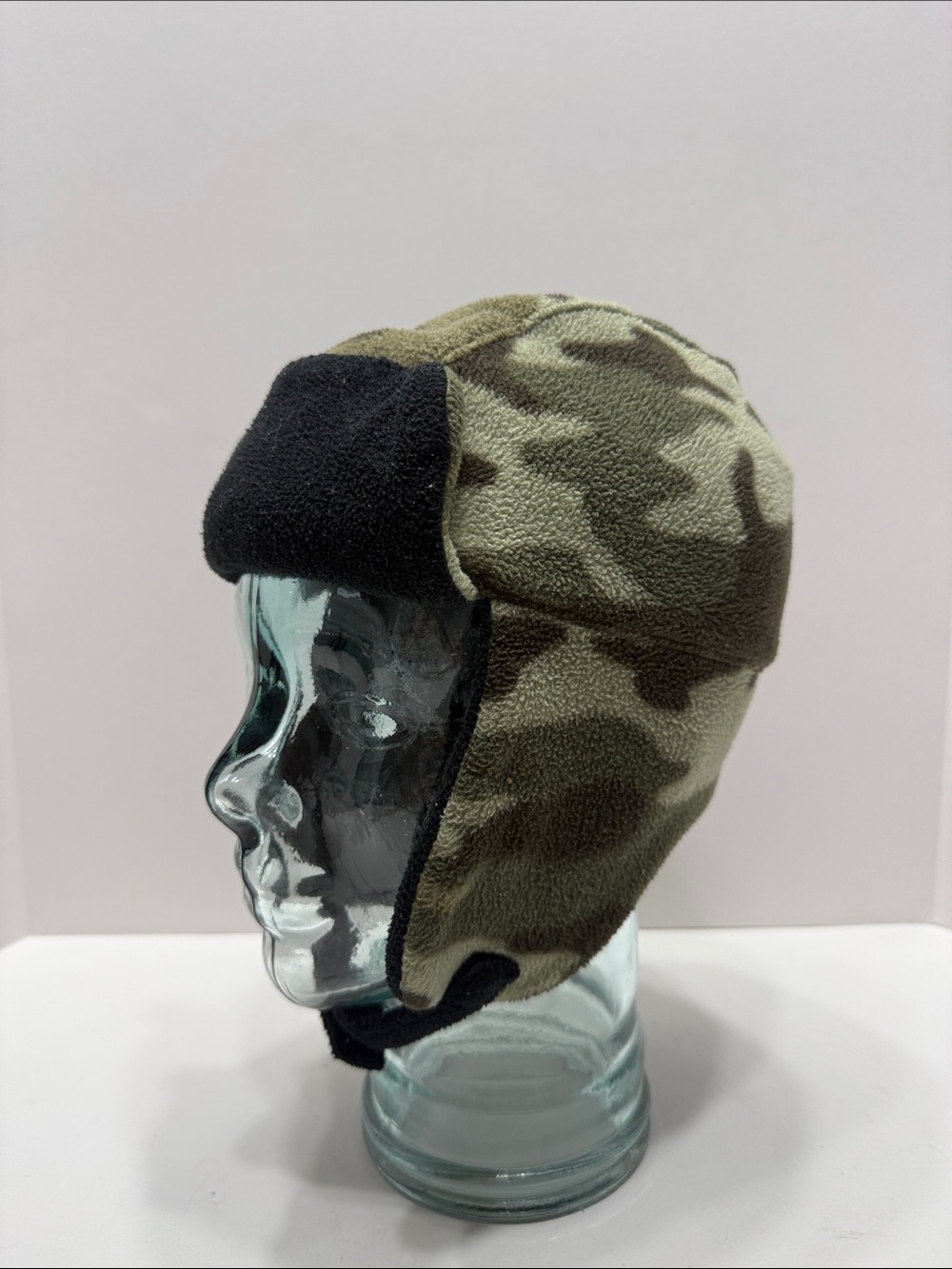 Crazy 8 Camo Fleece Hat with Lime Logo Tag